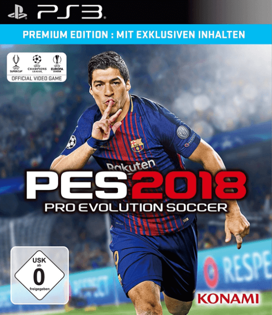 Pro Evolution Soccer 2018 box art for Playstation 3